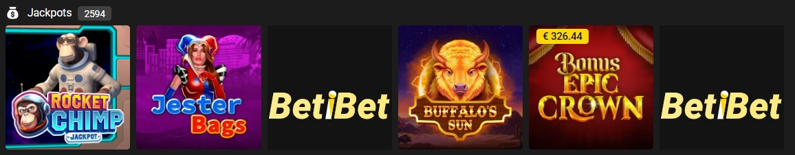 jackpot spil betibet